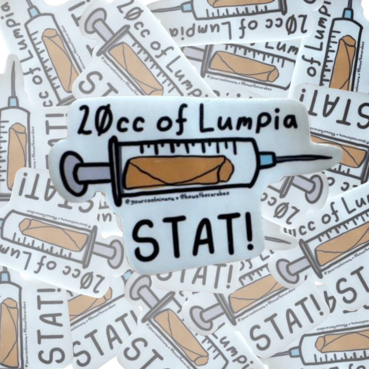 20 cc of Lumpia Stat Filipina Nurse funny stickers Tagalog Filipino Pinoy Philippine Pride