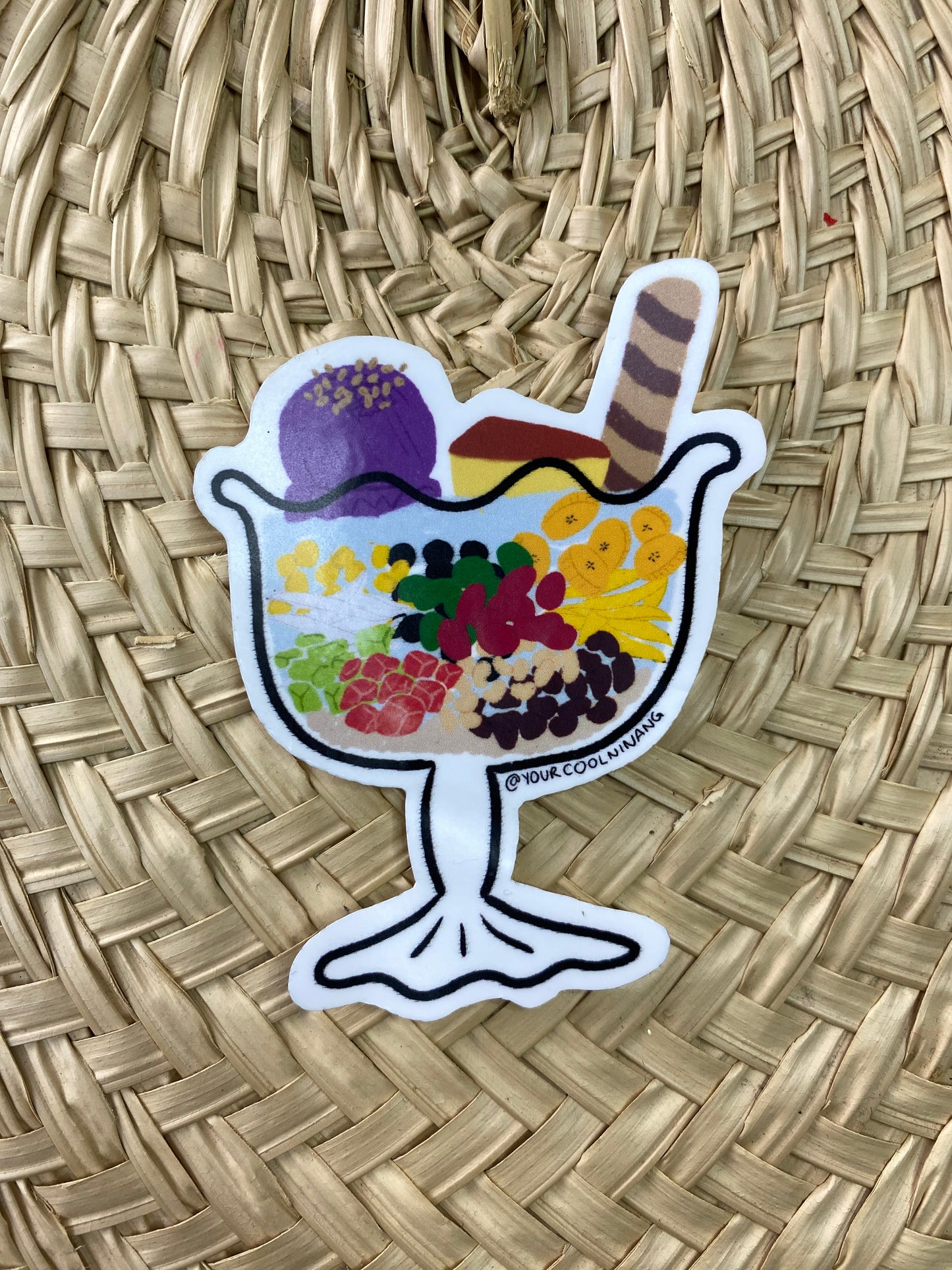 Halo Halo Sticker Filipino dessert food Philippines tagalog ube leche flan