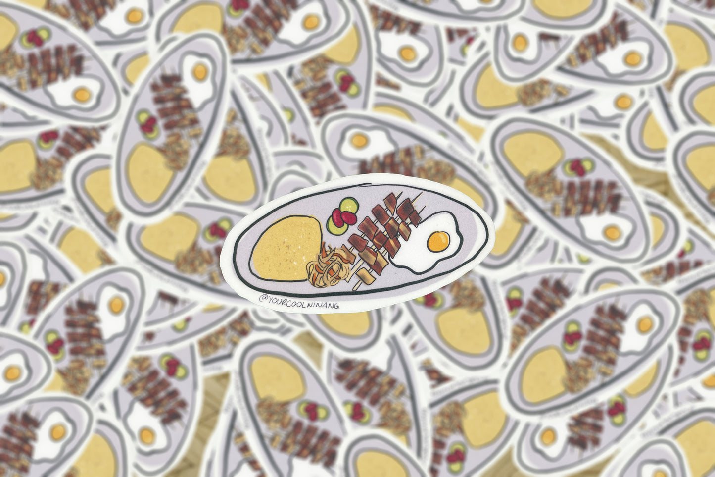 Filipino meals stickers: Silogs: Tapsilog, Tocilog, Longsilog, Chicksilog, BBQsilog, Hotsilog, Bangsilog, Porksilog, Tinapasilog