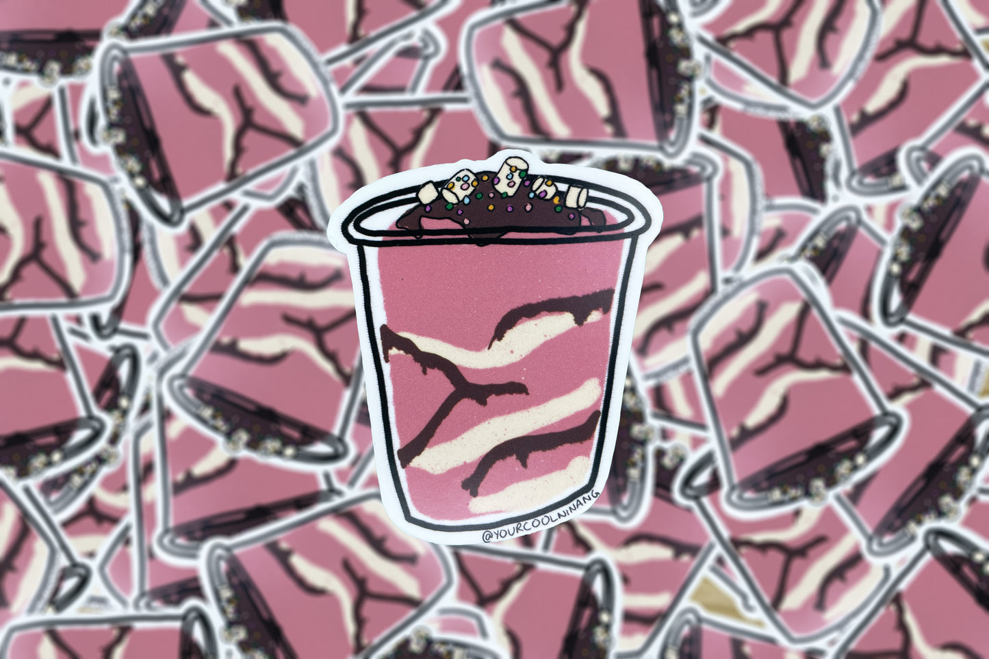 Filipino dessert drinks stickers: Taho and Iskrambol Philippines Pinoy street food