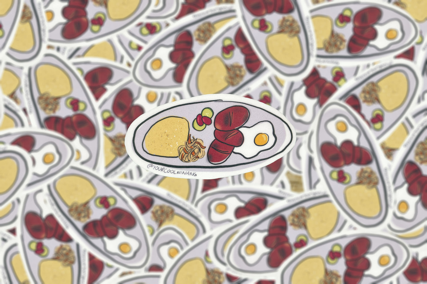 Filipino meals stickers: Silogs: Tapsilog, Tocilog, Longsilog, Chicksilog, BBQsilog, Hotsilog, Bangsilog, Porksilog, Tinapasilog