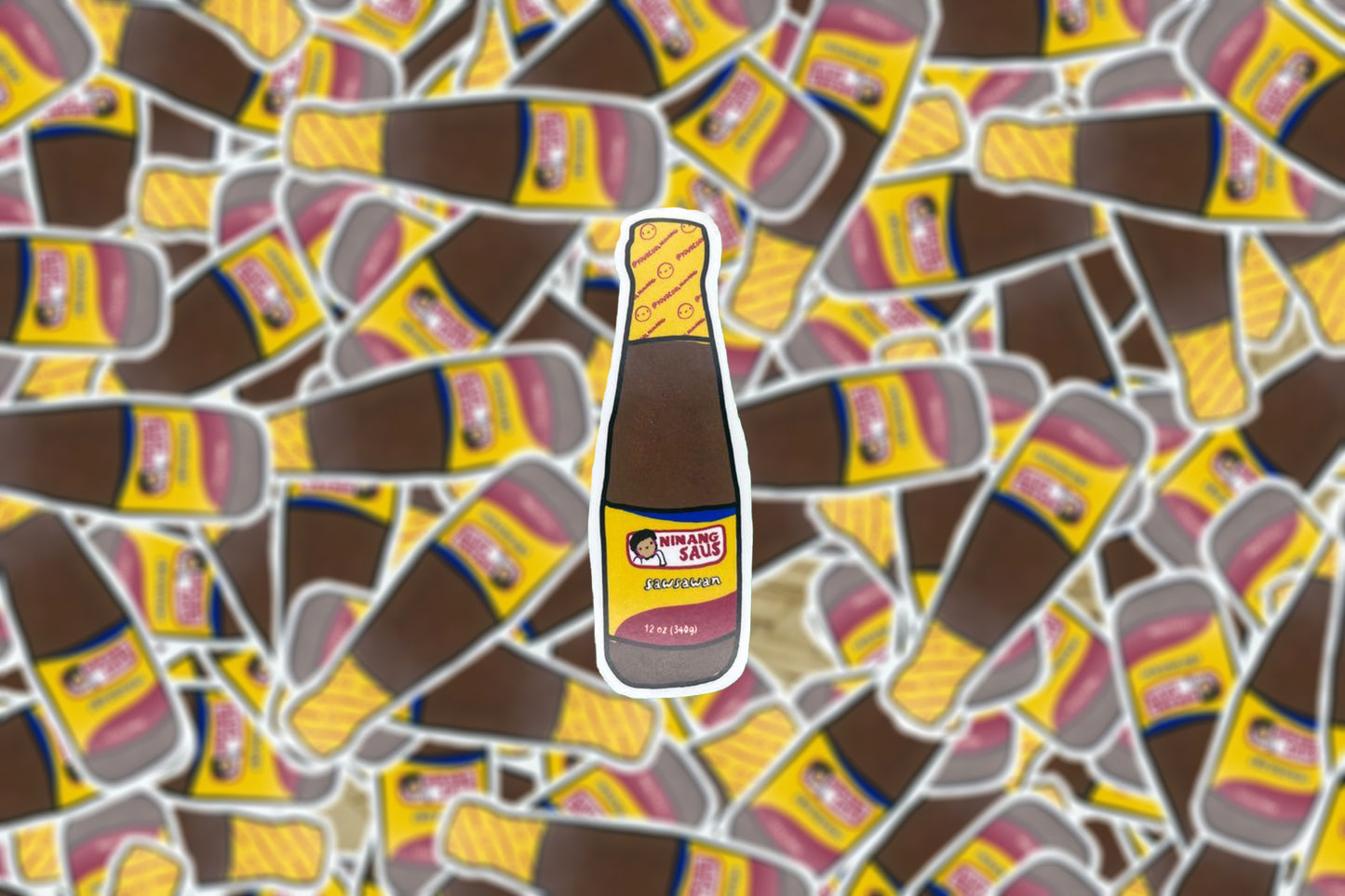 Banana Ketchup and Lechon Sauce Filipino sauces parody stickers Tagalog Philippines Jufran UFC Mang Tomas Sarsa bottles