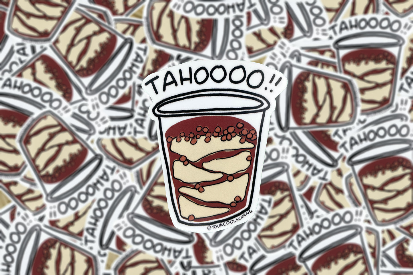 Filipino dessert drinks stickers: Taho and Iskrambol Philippines Pinoy street food