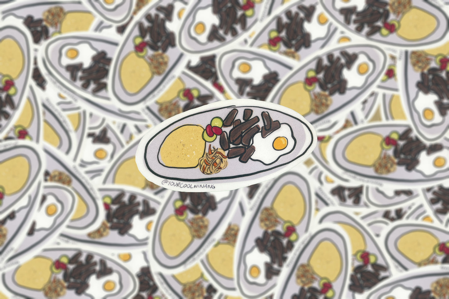 Filipino meals stickers: Silogs: Tapsilog, Tocilog, Longsilog, Chicksilog, BBQsilog, Hotsilog, Bangsilog, Porksilog, Tinapasilog
