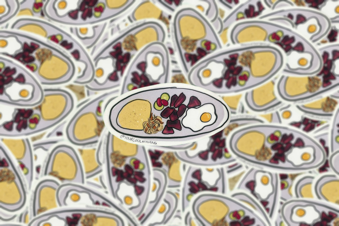 Filipino meals stickers: Silogs: Tapsilog, Tocilog, Longsilog, Chicksilog, BBQsilog, Hotsilog, Bangsilog, Porksilog, Tinapasilog
