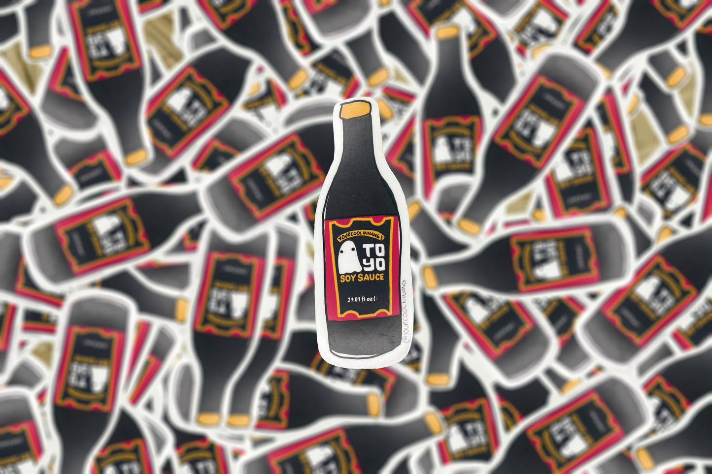 Filipino sauces parody stickers Tagalog Philippines Toyo Suka Patis
