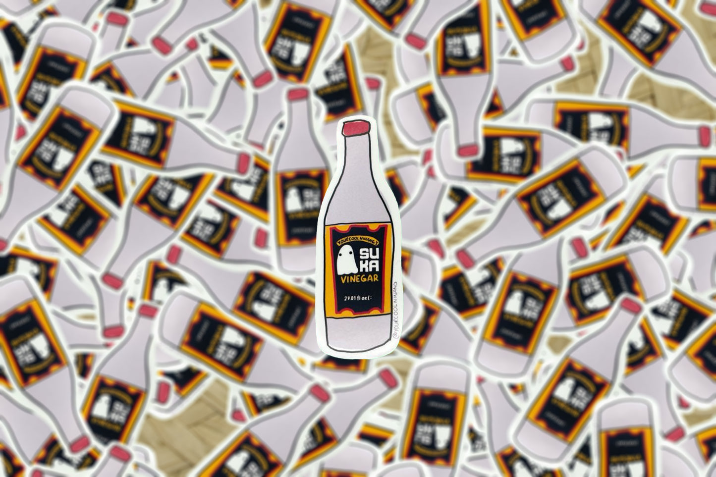 Filipino sauces parody stickers Tagalog Philippines Toyo Suka Patis