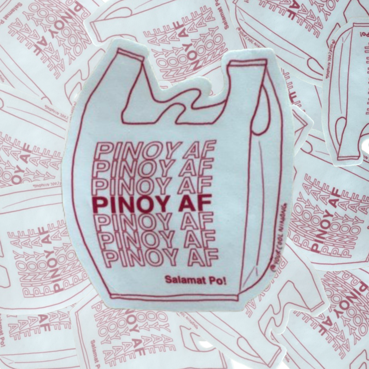 Pinoy AF plastic bag stickers philippines tagalog filipino Funny Tagalog stickers Filipino Pinoy Philippine Pride