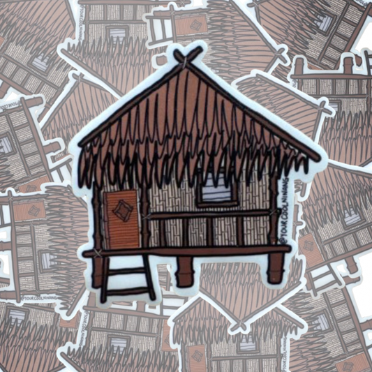 Nipa Hut Bahay Kubo Straw House Funny Tagalog stickers Filipino Pinoy Philippine Pride Bayanihan