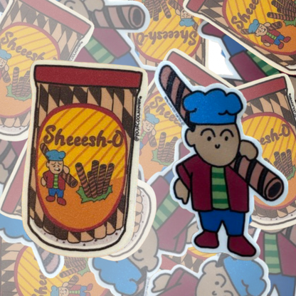 Sheeesh-O Stick-O Childhood snacks parody Funny Tagalog stickers Filipino Pinoy Philippine Pride