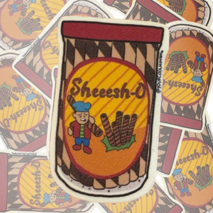 Sheeesh-O Stick-O Childhood snacks parody Funny Tagalog stickers Filipino Pinoy Philippine Pride