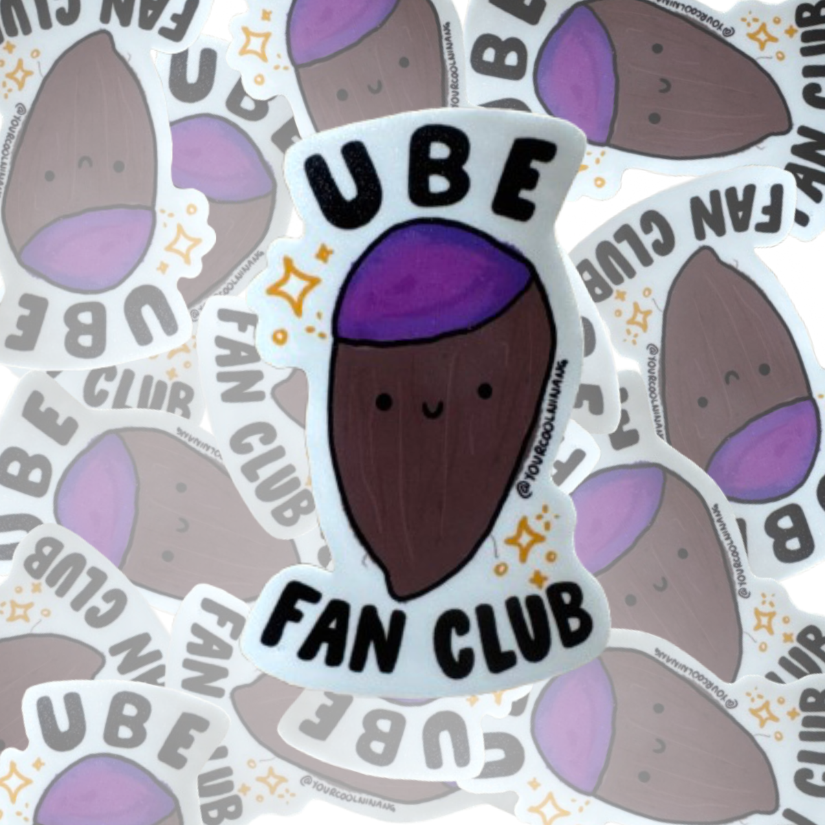 Ube Fan Club Funny Tagalog stickers Filipino Pinoy Philippine Pride