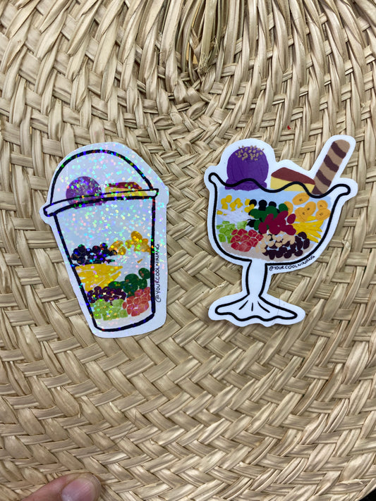 Halo Halo Sticker Filipino dessert food Philippines tagalog ube leche flan