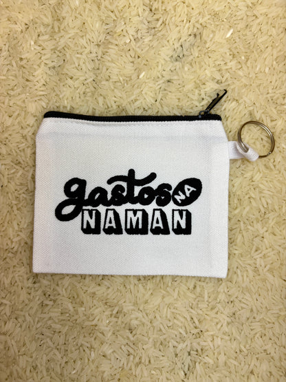 Zip coin purse pouches funny Filipino Philippines Tagalog dasurv gastadora walang ipon club Sukli