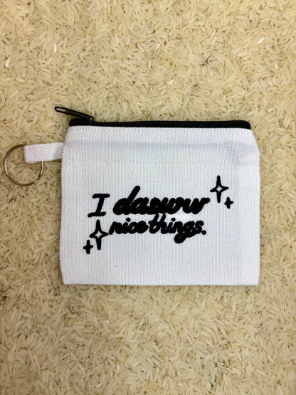 Zip coin purse pouches funny Filipino Philippines Tagalog dasurv gastadora walang ipon club Sukli