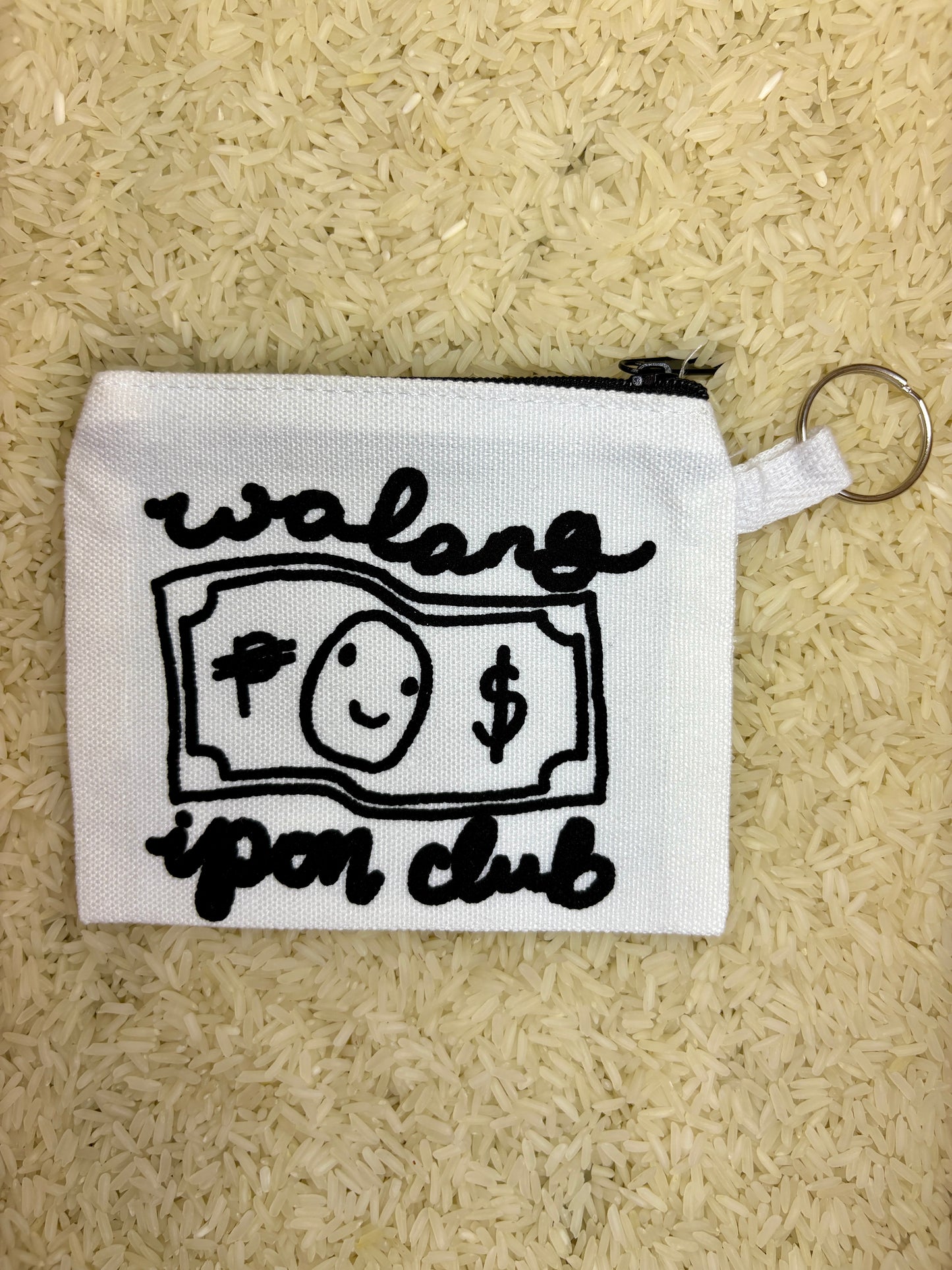 Zip coin purse pouches funny Filipino Philippines Tagalog dasurv gastadora walang ipon club Sukli