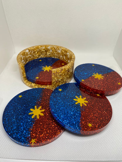 Philippines Flag Inspired Coaster set