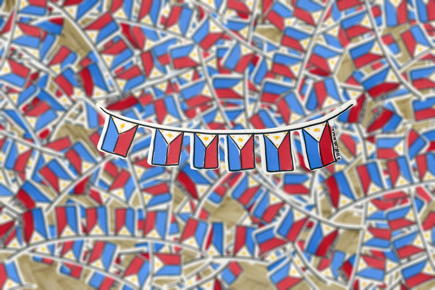 Philippines flag banner Filipino Tagalog sticker