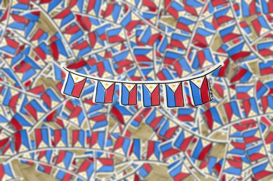 Philippines flag banner Filipino Tagalog sticker