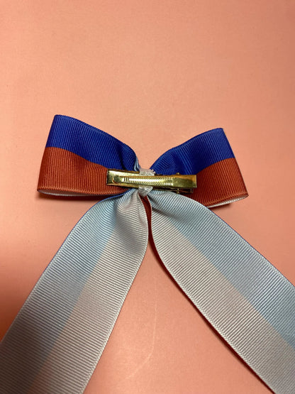 Filipino themed Hand made, hand printed hair bows Philippines Flag