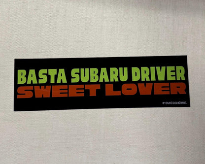 Car Sticker: BASTA DRIVER SWEET LOVER Filipino jeepney sign style bumper stickers Parody Stickers Tagalog Philippines