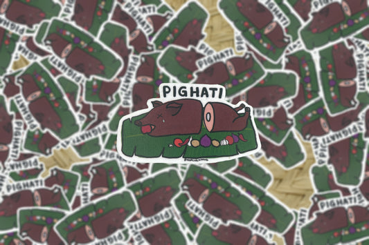 Pighati Lechon stickers Tagalog Filipino Pinoy Philippine Puns Funny Pride