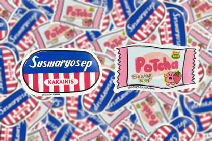 Filipino snacks parody stickers Tagalog Philippines skyflakes Susmaryosep Potcha potchi